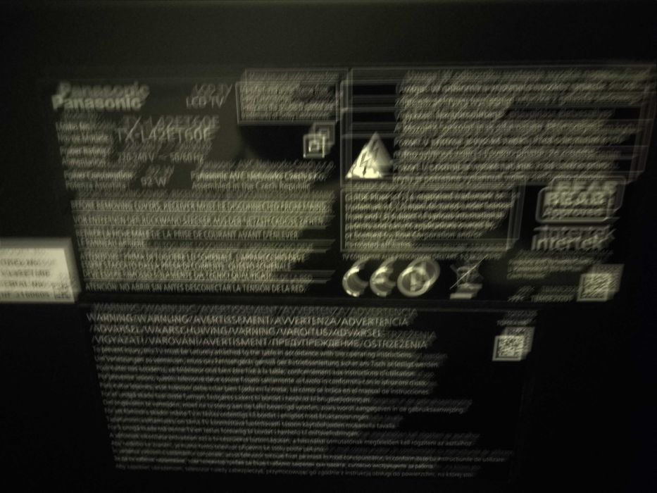 lcd tv panasonic TX-L42ET60E