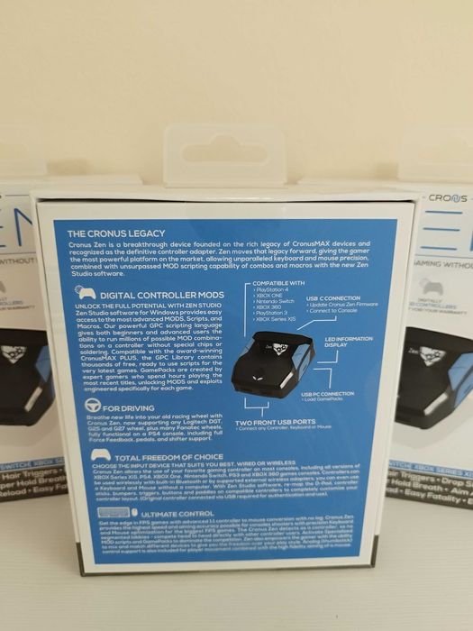 Cronus Zen - Адаптер за контролери за Xbox/PlayStation/Nintendo/PC