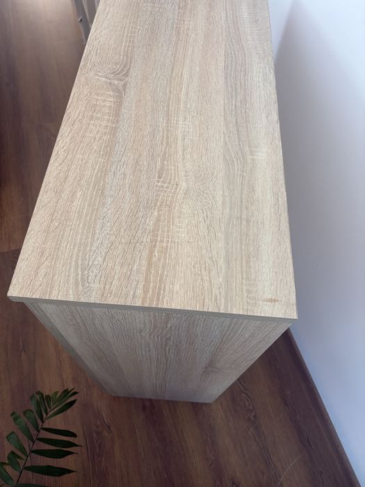 Comodă JYSK model TAPDRUP (4 sertare + 1 ușă), nuanță stejar deschis