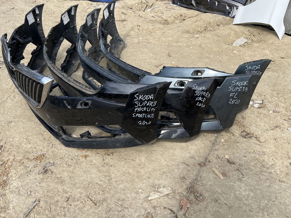 Skoda Superb 3 facelift sportline 2020 предна броня 5бр