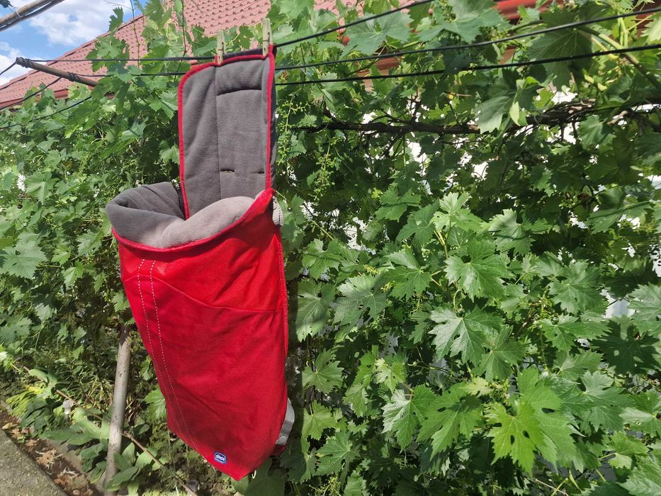 Sac de dormit pentru carucior Chicco, 98 cm, Rosu | Gri**