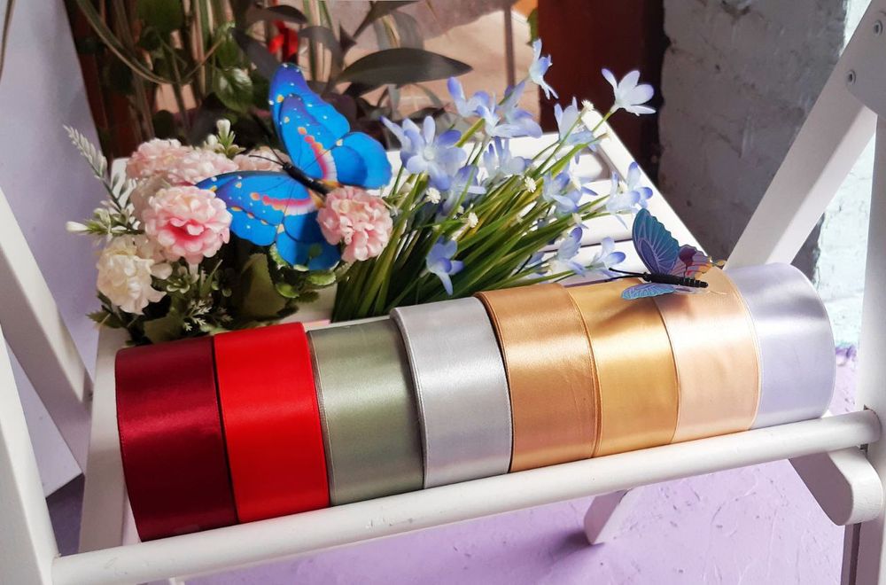 Ленты подарочные, атласные