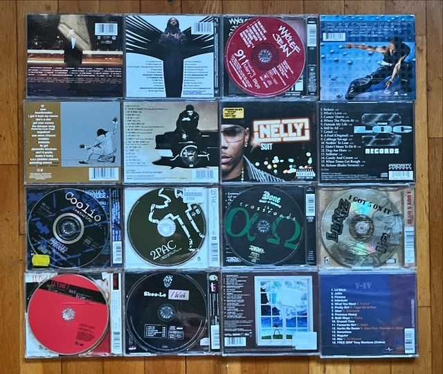 CD orig hip hop: D12, Run-DMC, Cypress Hill, Warren G, Akon, Jay-Z,BoB