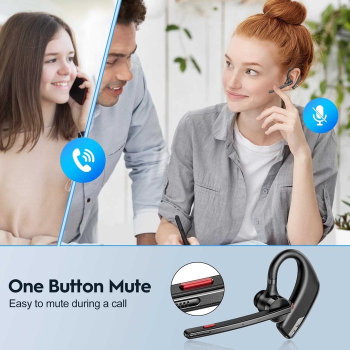 Бизнес Bluetooth слушалка New bee M50 – Шумопотискане, Bluetooth 5.2