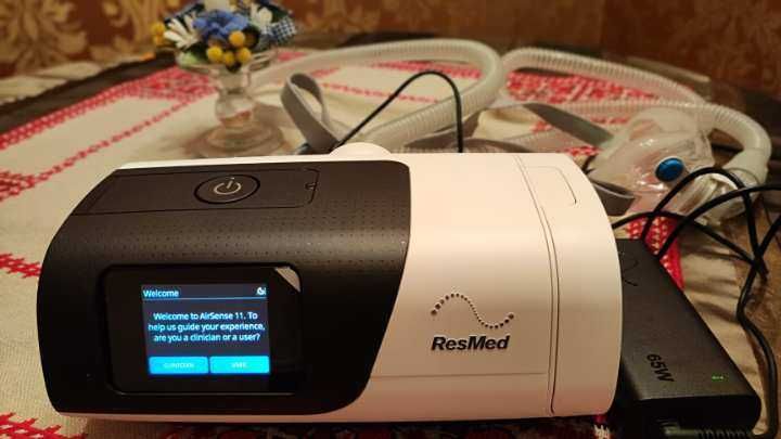 CPAP апарат за лечение на сънна апнея ResMed и маска