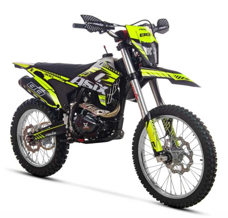 Motocicleta Cross/Enduro Asix XB88 A3, 250cc, 21/18", negru/lime
