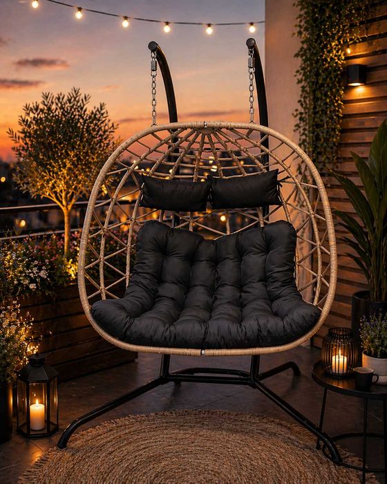 Balansoar ,Fotoliu suspendat, scaun agățat, pliabil  2026 Dublu