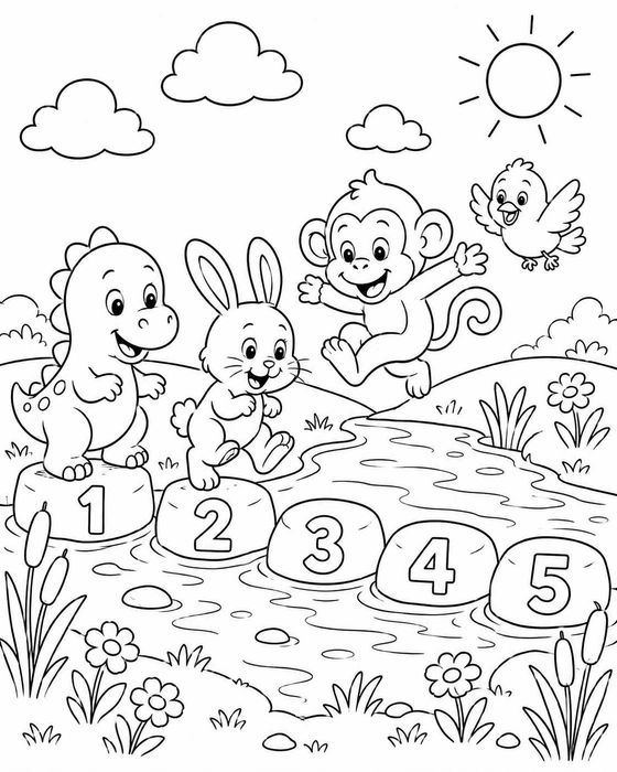 Детская раскраска PDF 3–8 лет | Развивающая книга для печати