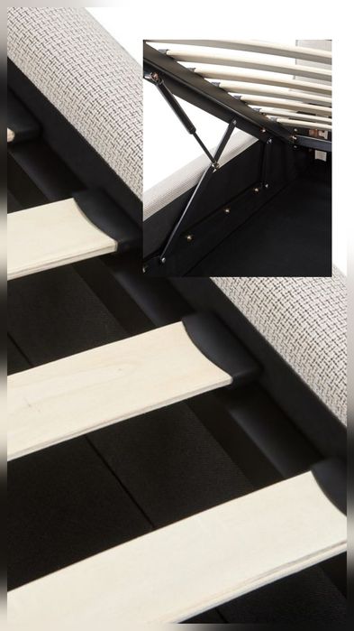 NOU Pat dormitor BAJONNA, 180/200cm, bej