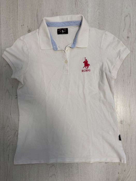 Tricou polo alb