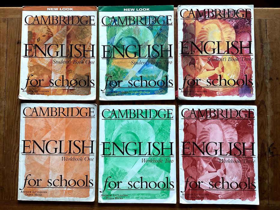 Учебници по Английски "Cambridge English for schools" - 1, 2 и 3-та част, заедно с работни тетрадки