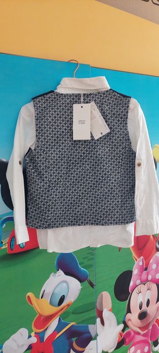 ARMANI оригинален нов елек с риза HM 104 см