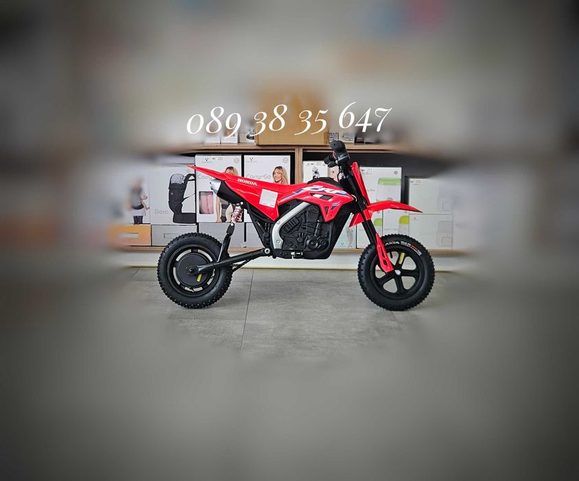 ТОП ЦЕНА!НОВО!Акумулаторен мотор Honda CRF450 с 24V Батерия,250W безчетков мотор,надуваеми гуми,за деца над 6 години (до 54 кг)