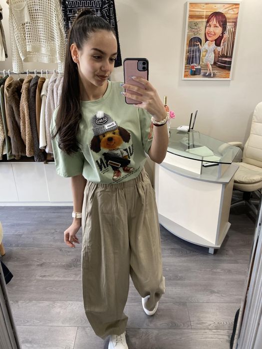 Сладка блузка с кученце налична в размер S/M и L/XL