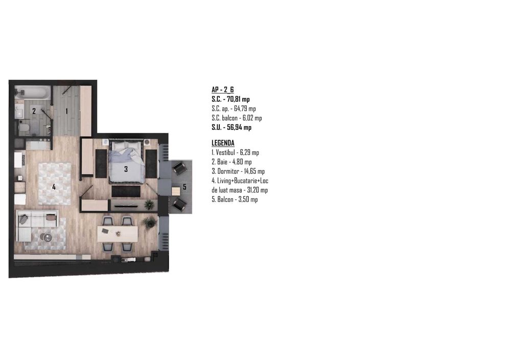 Apartament de vânzare – Nr. 19 | Sophie Residence, Oradea
