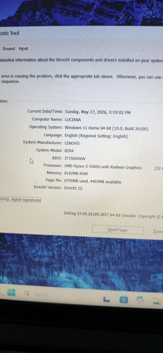Laptop Lenovo ideapad 82r