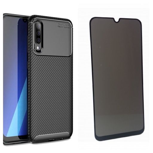 Samsung A51/A52/A53/A54/A55/A56/A57 Husa Silicon + Folie Sticla Anti Spy