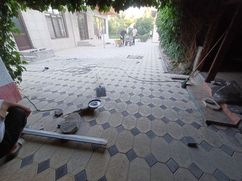 Укладка брусчатки