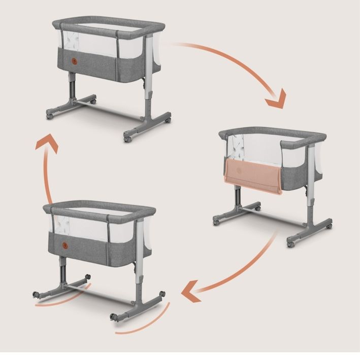 Patut co-sleeper, Lionelo, Aurora, 3 in 1 si carusel musical