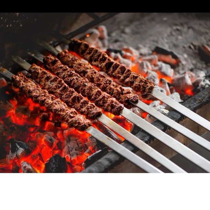 Set tepuse de gratar din inox, 10 bucati, 600x20x3mm