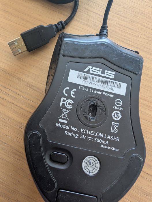 Mouse Laser Asus Echelon, Gaming, 5600 DPI, Negru