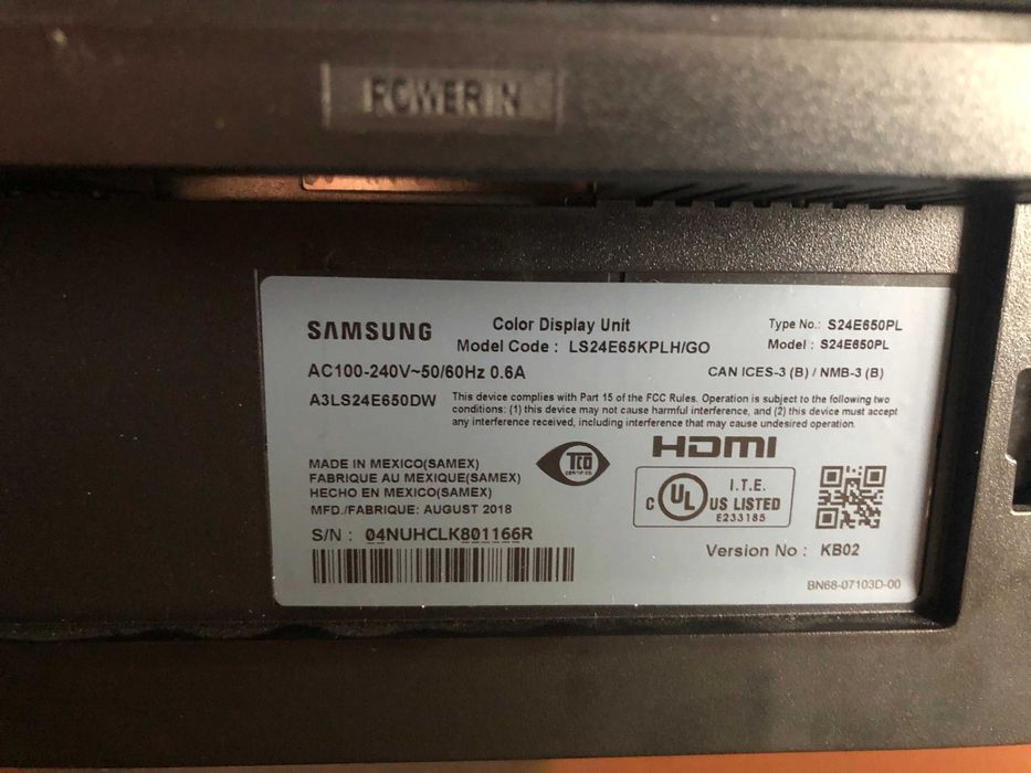 Samsung S24E650-Монитор,24 ",1920 x 1200, TN