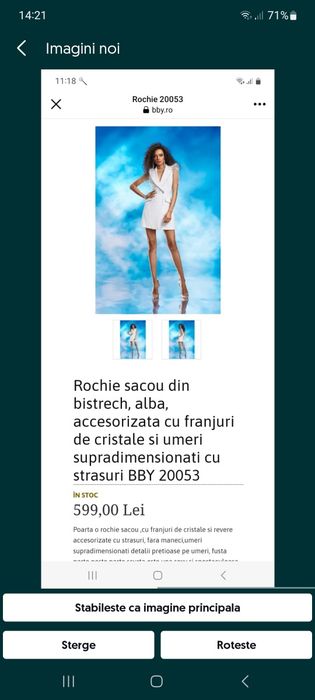 Vand rochie sacou alba
