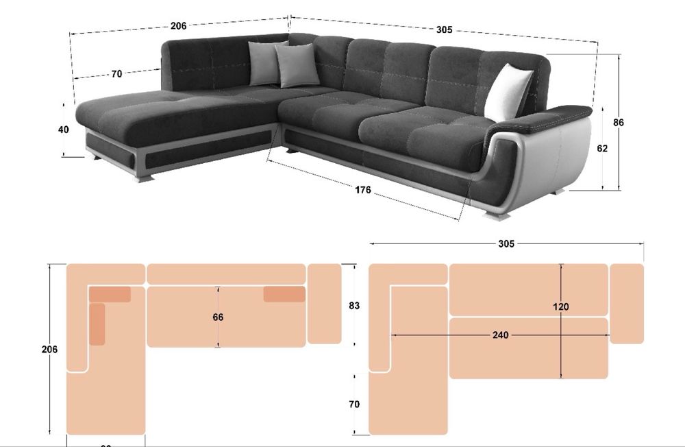 Ъглов диван Принцес 2