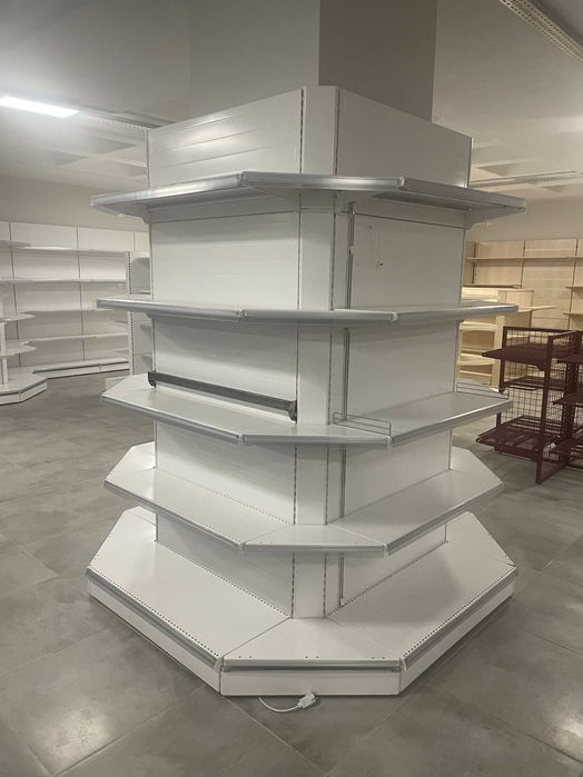 НОВИ Островни Стелажи,рафтове за магазин.Метални-RAL 7016