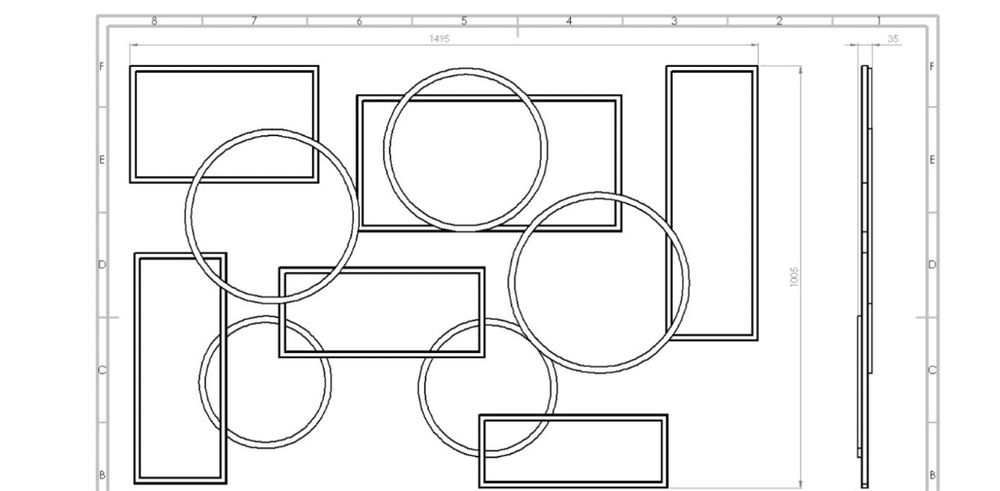Decoratiune perete metal
