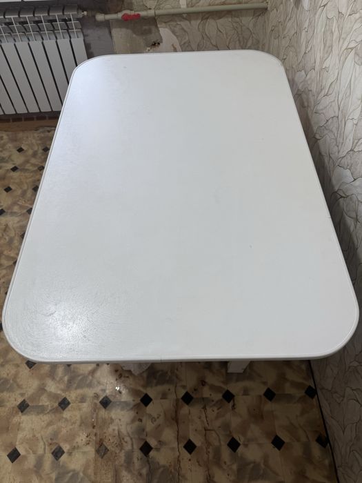 Стол со стулями белый новый