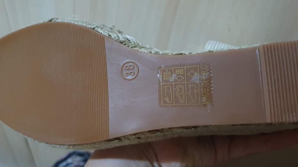 Espadrile noi albe marime 38