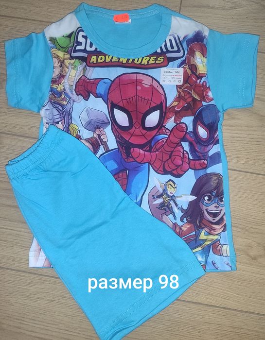 Детски пижами къс ръкав 98, 104, 110, 116  за момче и момиче
