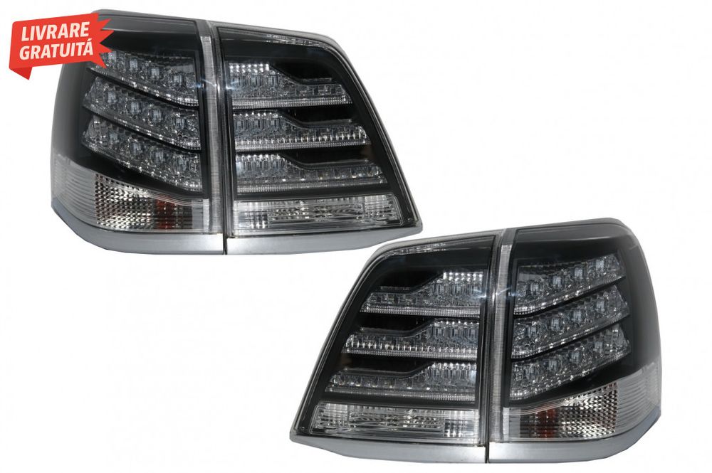 Stopuri LED Alb si Negru Toyota Land Cruiser FJ200 J200 (2007-2011)