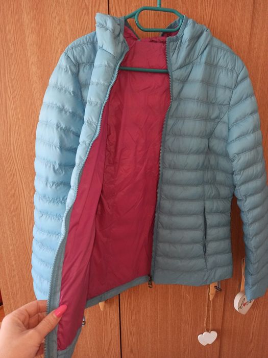 Geaca fâș puf bleu - primavara-toamna