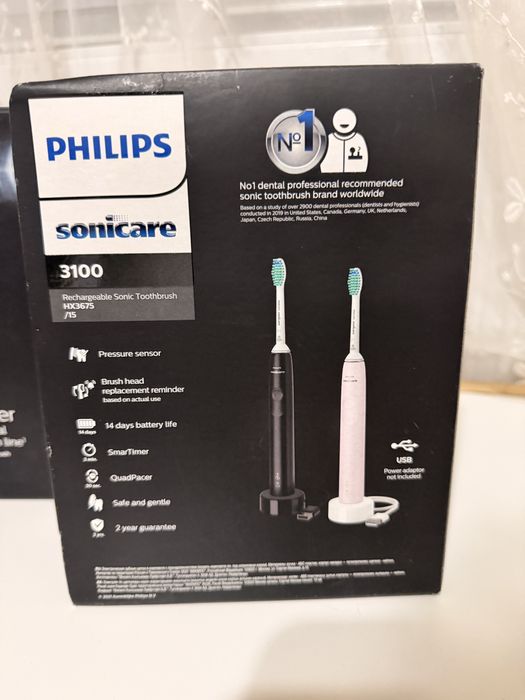 Set de 2 periute de dinti electrice sonice Philips Sonicare Seria 3100