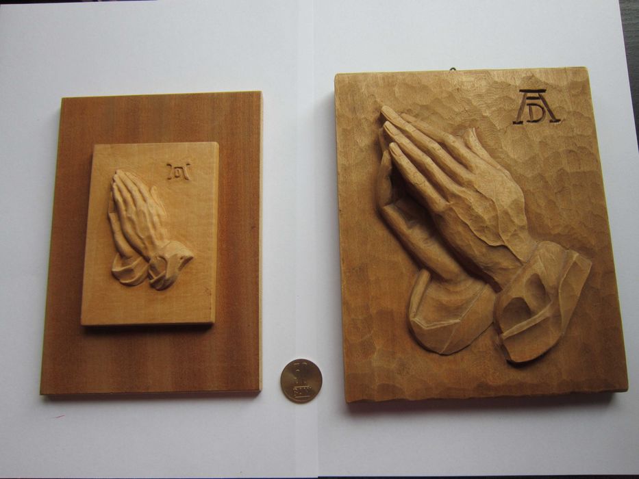 cadou rar Maini de rugaciune - sculptura lemn dupa A.Durer Germania