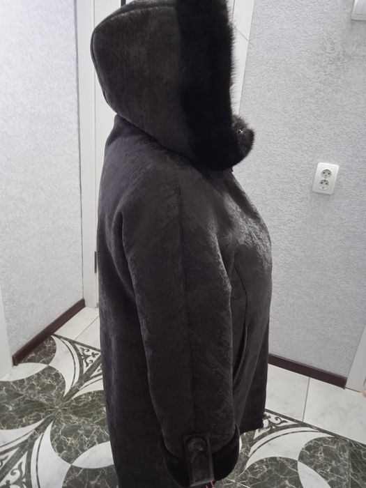 Дублёнка воротник норка