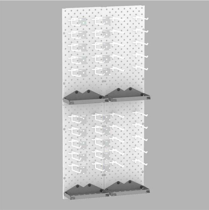 Teshilgan panel, перфопанель, do'konda ilgaklar uchun panel