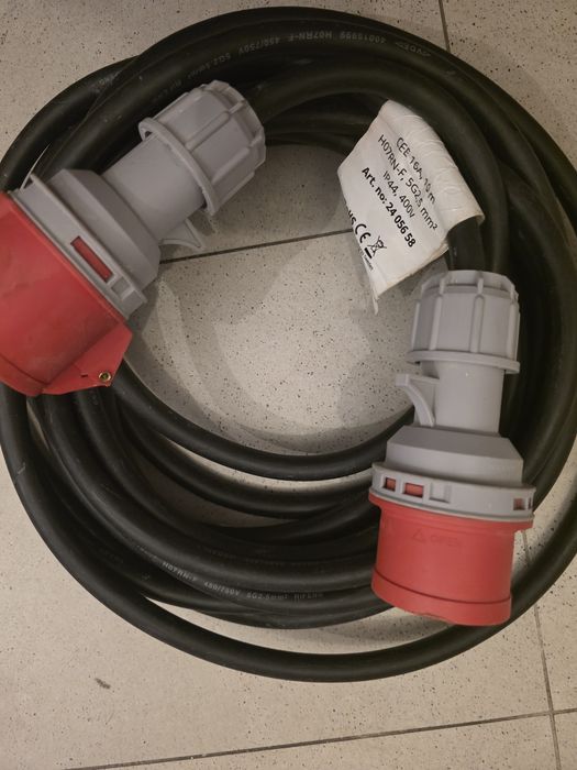Prelungitor trifazat profesional CEE 16A, 10 metri, cablu cauciuc H07RN-F 5G2.5
