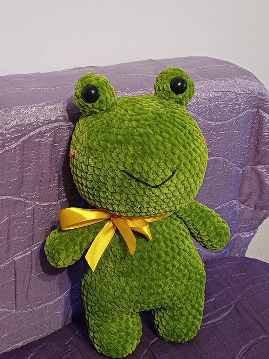 Плюшен жабок с панделка