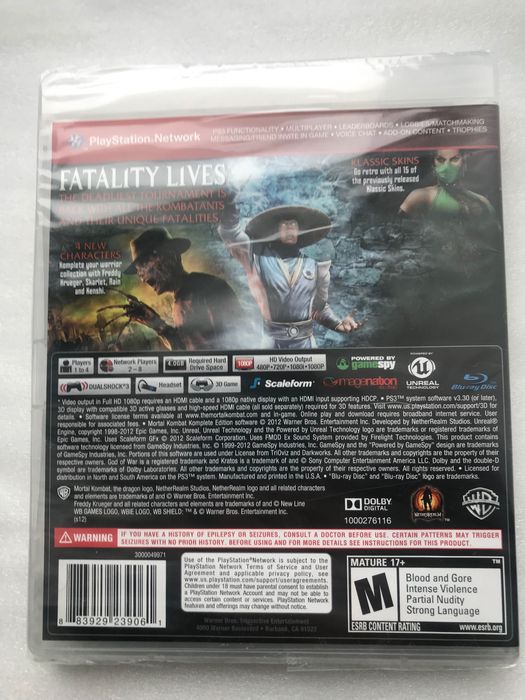 PS3 Mortal Kombat komlete edition