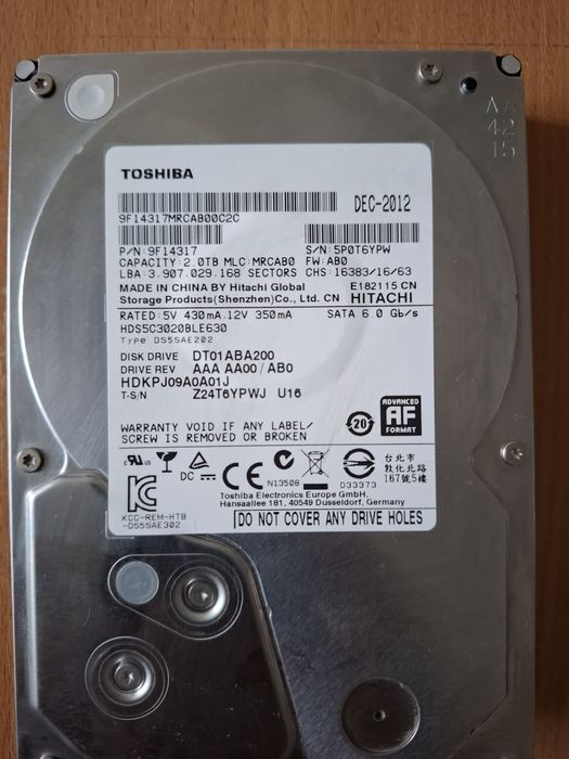 Продам жесткий диск 2 Тб.