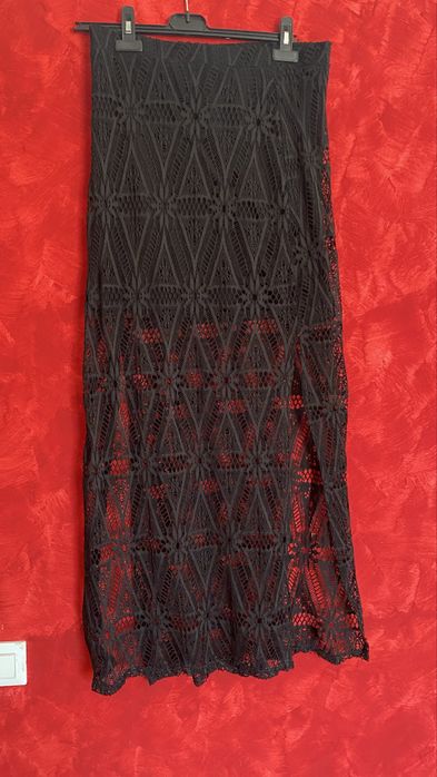 Fusta neagra eleganta cu dantela 42