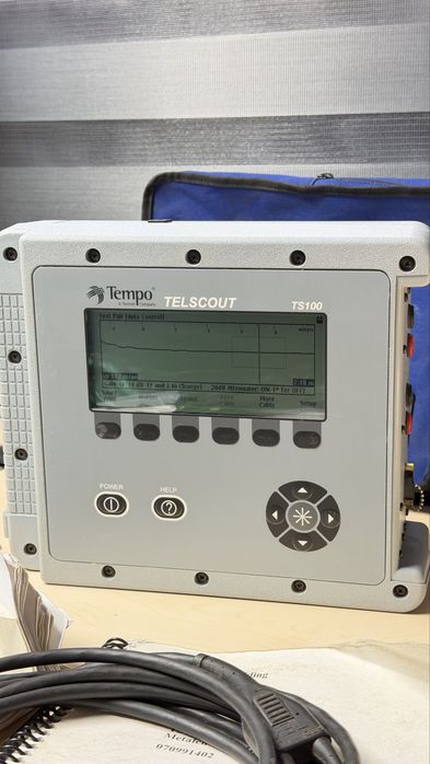 Reflectometru Tempo TelScout TS100 – tester cabluri telecom – kit complet- stare foarte bună