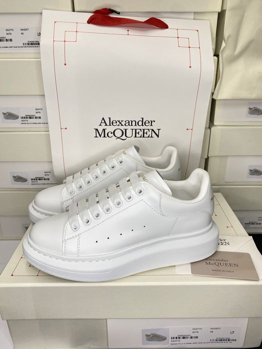 Alexander McQueen Marimi 36 37 38 39 40 Full Box Accesorii Alb 100%Piele Made Italy