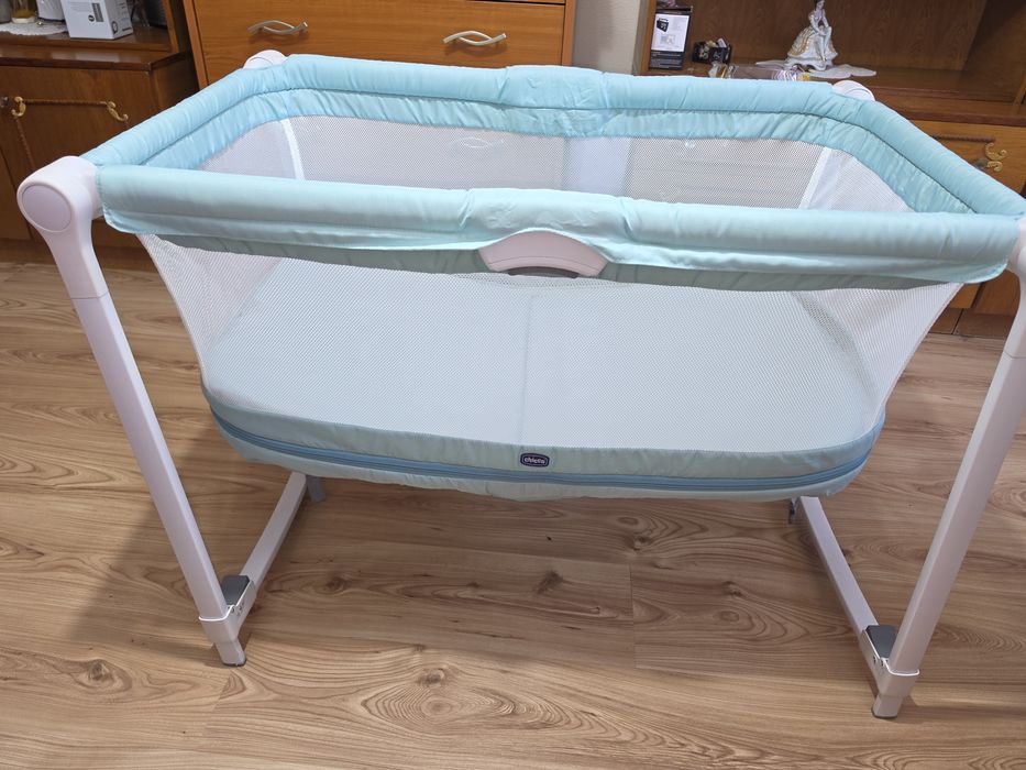 Pătuț pliabil 2 în 1 Chicco Zip & Go - Impecabil, fără pete + Husă cadou