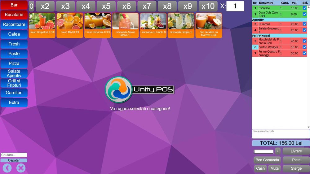 Sistem POS pe Tableta Vanzare Gestiune bar stand conexiune casa marcat