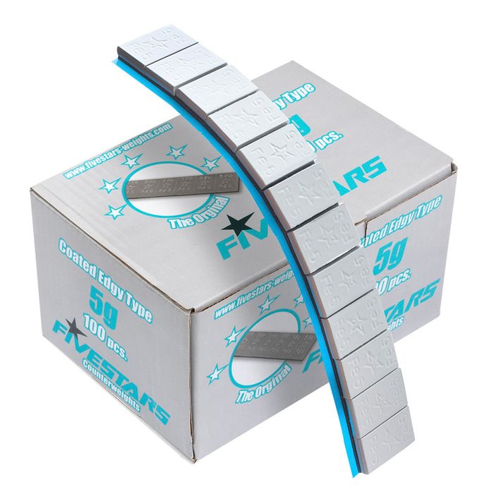 Кутия със залепващи се тежести 5 г fivestars edgy 100 ленти сив мат