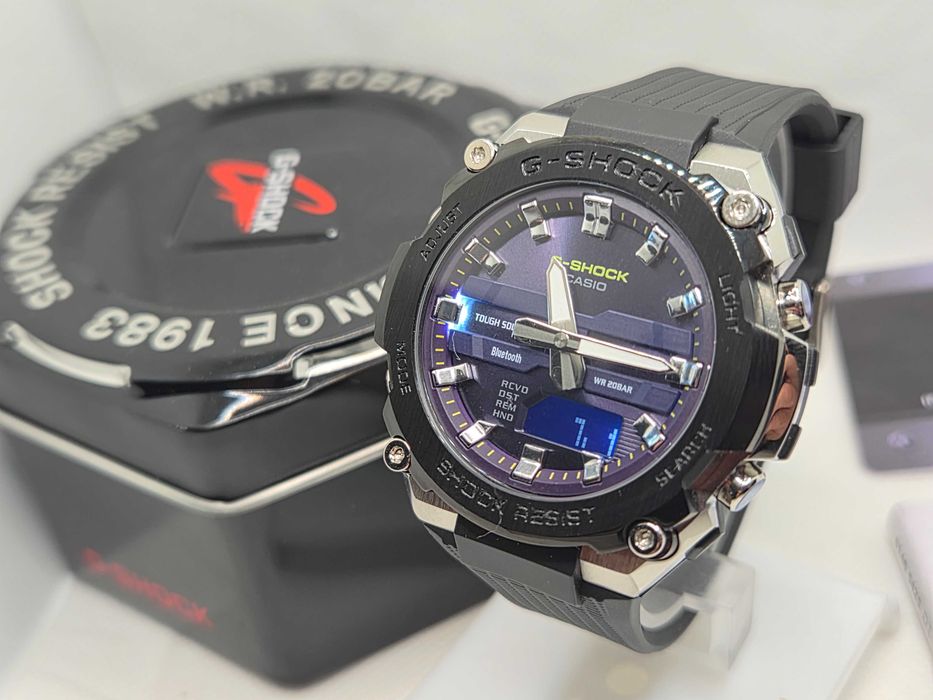 Ceas Sport  Barbati Casio  g shock GST B600 black rubber, Nou, Garantie 2 ani